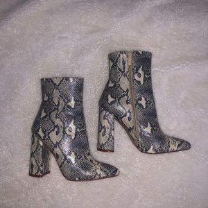 Snakeskin Booties